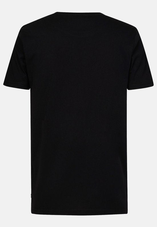 Petrol Industries Heren T-Shirts 3-Pack - Ronde Hals - Katoen - Regular Fit - Tshirt Set Korte Mouwen - Multipack van 3 stuks - Zwart - Maat XL