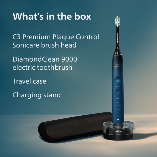 Philips Sonicare DiamondClean - Elektrische tandenborstel - Aquamarine/Zwart - Reisetui - HX9911/88