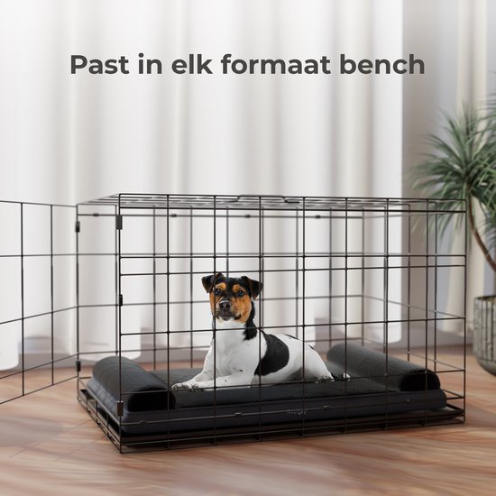CozySense® Orthopedisch Hondenkussen - 75 X 45 cm - Maat M - Waterdicht - Geschikt Als Benchkussen & Hondenbed - Wasbare Hoes - Zwart
