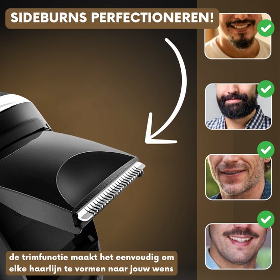 2-in-1 Scheerapparaat Mannen met Trimmer S1111 - Sansbeauté® - Nat & Droog – Precisietrimmer - Elektrisch - Electric Shaver - Waterproof