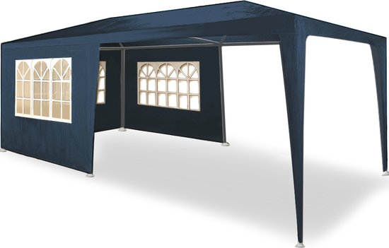 Casaria Partytent - Paviljoen - 6 Zijwanden - Waterdicht - 300 x 600 cm - Blauw