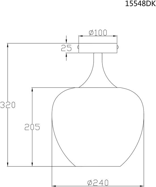Plafondlamp MAXY ø24CM E27 1-Lichts Helder