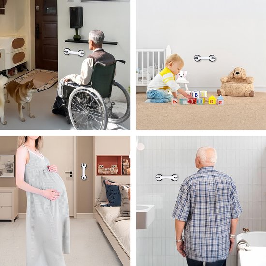 Douche Handgreep met Zuignap - 2 stuks - Geschikt voor douche en toilet - Vochtbestendig - Greep met zuignappen - Voor klein en groot - Extra veilig & sterk model - 30cm Luft