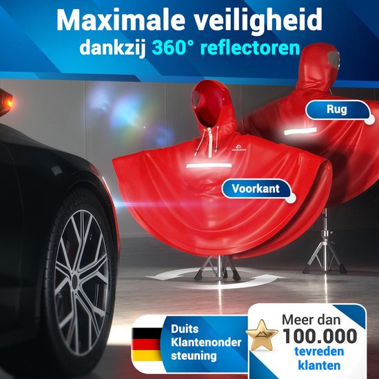 Nextcover Regenponcho Fiets voor Dames en Heren | Regencape met AquaShield 2.0 Technologie, Winddicht & Waterdicht | Ideaal voor Fietsen, Wandelen en Vissen | Fietsponcho Volwassenen Unisex Pasvorm | Poncho