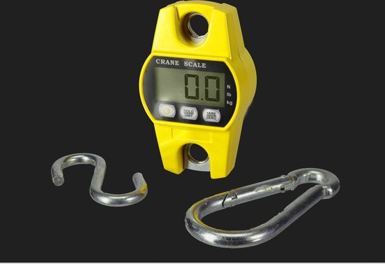 Perel Kraanweegschaal, digitaal, 300 g tot 300 kg, automatische uitschakeling, data-hold- functie, tarrafunctie, lcd-scherm