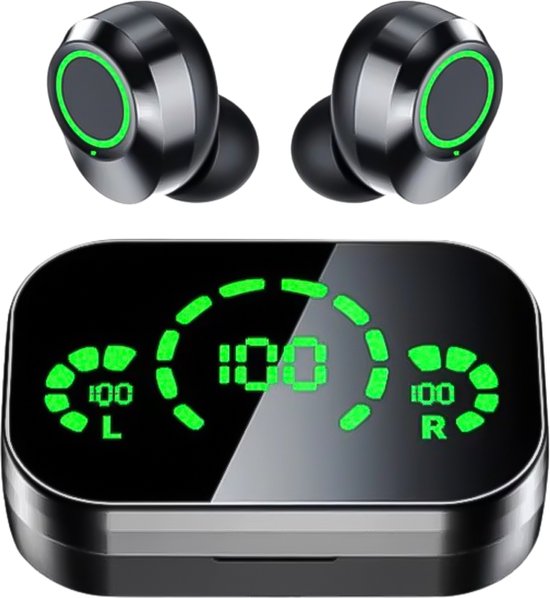 Otiume - Volledig Draadloze Oordopjes - HiFi Extra Bass geluid - Touch bediening - Draadloze Oortjes - Zweet- en regenbestendig - Sport oortjes - Bluetooth