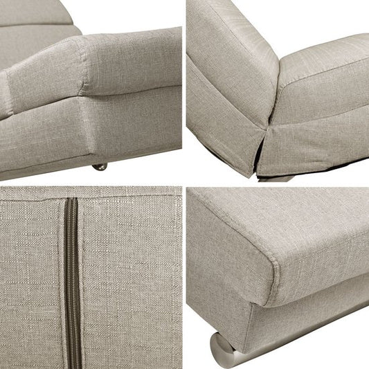Casaria Relaxfauteuil - Massage en Verwarmingsfunctie - Zandkleur