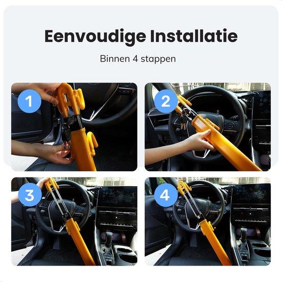Stuurslot Auto PRO - Anti diefstal auto beveiliging - Stoplock - Geschikt voor camper