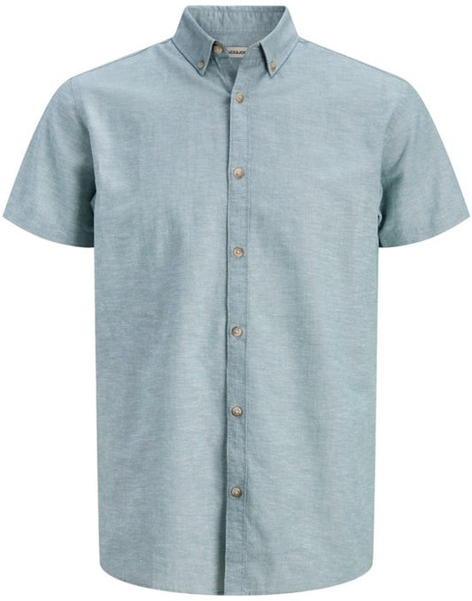 Jack & Jones - Heren Overhemden Summer Korte Mouw - Groen - Maat L