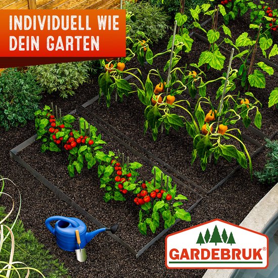 Gardebruk Borderrand - 5m100x14cm Gegalvaniseerd Staal - Zilver