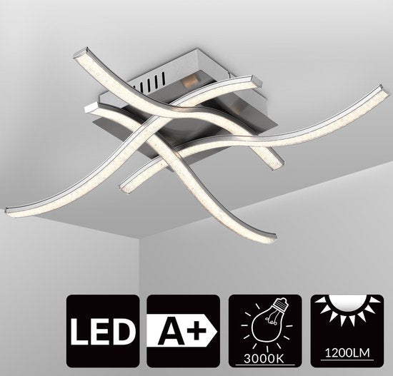 Monzana LED Plafondlamp Tigull - Lamp - Verlichting, 4 Armen