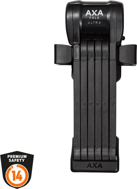 AXA Fold Ultra 90 ART 2 Vouwslot – Fietsslot met Keurmerk – Premium Slot voor Elektrische Fiets, Fatbike en Bakfiets – Vouwslot met Houder en Sleutelservices – 90 cm