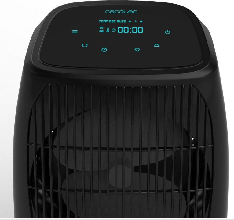 Cecotec - Ready Warm 9600 Smart Force Ventilatorkachel - 2000W - Met Regelbare Thermostaat & 3 Standen - Vorstbeveiliging & Oververhittingsbescherming - Kunststof - Zwart