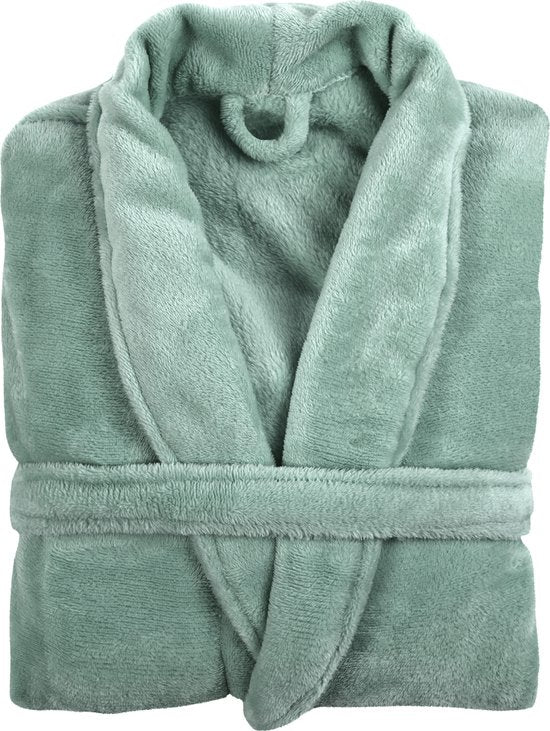 TISECO HOME STUDIO - Kamerjas - MICROFLANNEL COSY - S/M - 100% polyester - Saliegroen