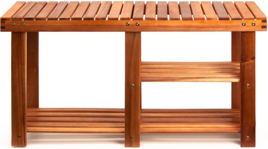 Casaria Schoenenrek - Zitting 87x45x30cm 200kg Belastbaar – Bruin