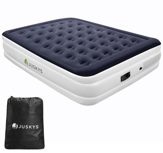 Juskys Luchtbed Zelfopblaasbaar - 203 x 152 x 47 cm - Incl. Opbergtas