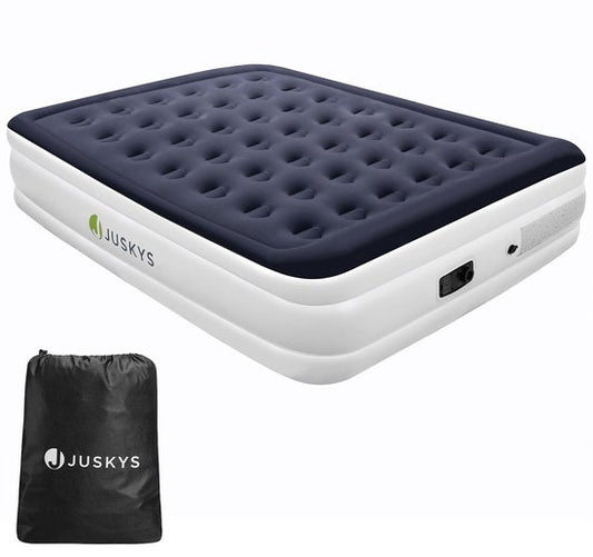 Juskys Luchtbed Zelfopblaasbaar - 203 x 152 x 47 cm - Incl. Opbergtas