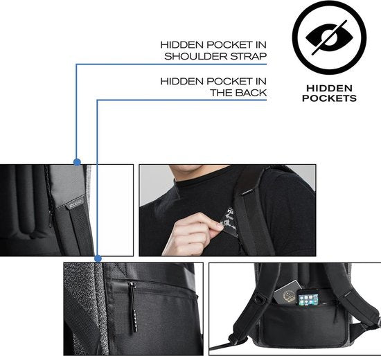 XD Design Bobby Urban Lite - Anti-Diefstal Rugzak 22 liter - Grijs
