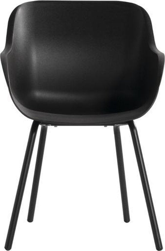 Hartman Sophie elegance tuinstoel - Zwart - set van 2 - zwart rondo onderstel