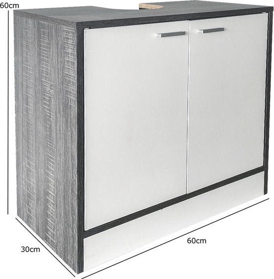 VDD - Badkamermeubel onderbouwkast - 60 x60x30 cm -Grijs