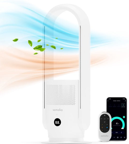 3-in-1 Luchtreiniger, Ventilator & Verwarming - 2000W - Hepa 13 Filter - Inclusief Afstandsbediening en App - Kachel - Air Purifier - Samako
