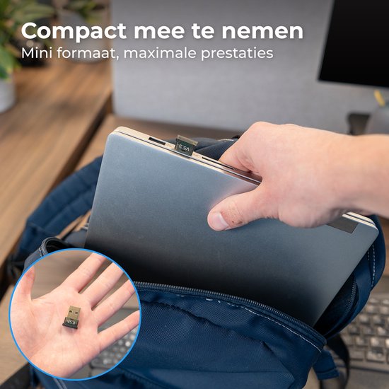 Nuvance Bluetooth-adapter - 5.3 - Bluetooth-ontvanger - USB - Bluetooth-dongle PC - Geschikt voor Windows 11/10/8/7