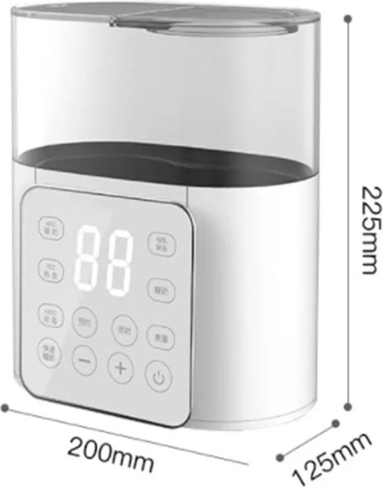 Dubbele flessenverwarmer - Multifunctioneel - Melkwarmer - Sterilisator - Nauwkeurige temperatuurregeling - Flessenwarmer