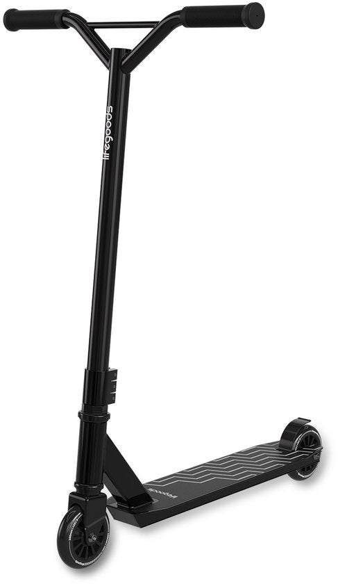 LifeGoods Stuntstep Fly X - 6+ Jaar - Step voor Kinderen - Jongens/Meisjes - 100mm - 100KG - Zwart/Wit
