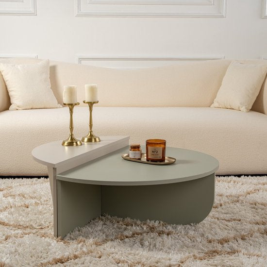Houten salontafel "Orion" 90 x 60 x 30 cm - Essengroen