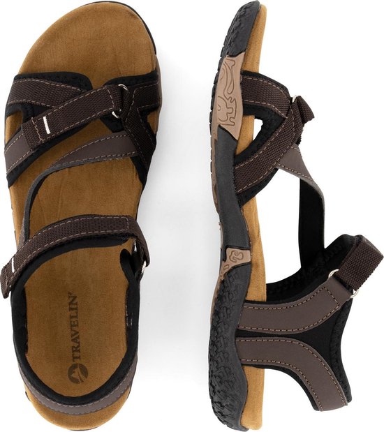 Travelin' Sandalen - Helsem - Dames - 38 - Bruin