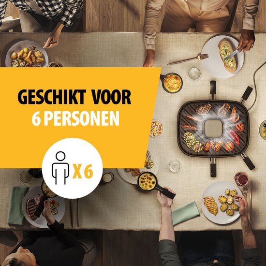 Tristar Gourmetset - RA-2760 Clean Air - Ingebouwde afzuiging - 1100W - Bakplaat 6 personen - Zwart