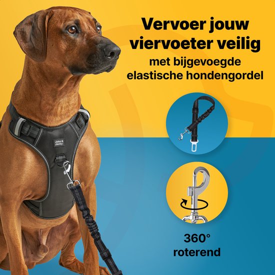 Jake and Jacky Hondendeken Auto Achterbank en Kofferbak Luxe - Autodeken hond - Beschermhoes - Hondenkleed - Inclusief Opbergtas & Autoriem - 137x148 cm