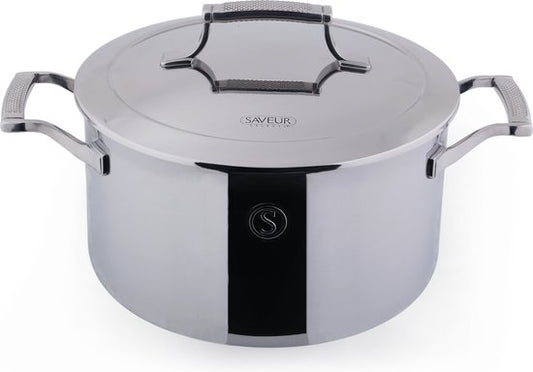 Saveur Voyage Kookpan – Ø22 cm – Tri-Ply RVS – PFAS-vrij – Inductie – Ovenbestendig