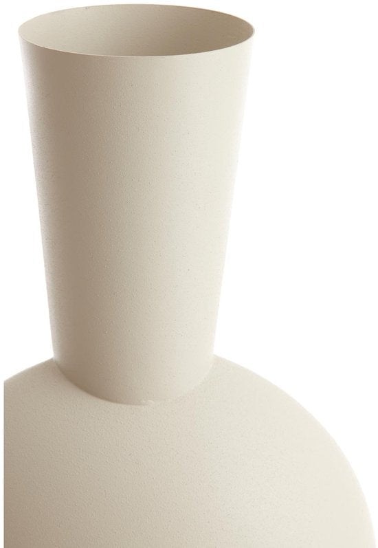 Light & Living Vaas Kavandu - Wit - 37.5x22x81cm - Metaal - Modern - Bloemenvaas - Woondecoratie - Decoratieve vaas voor woonkamer of slaapkamer