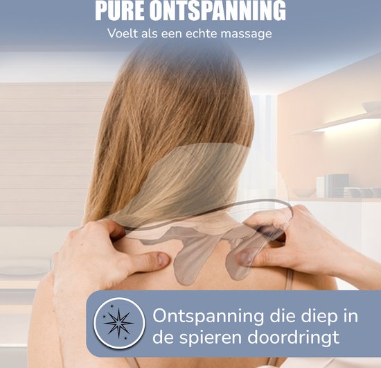 Novalance - Nekmassage - Shiatsu Massagekussen - Elektrisch Nekmassage Apparaat - Ook voor Arm Rug Schouder & Been - Infrarood + Slaapmasker