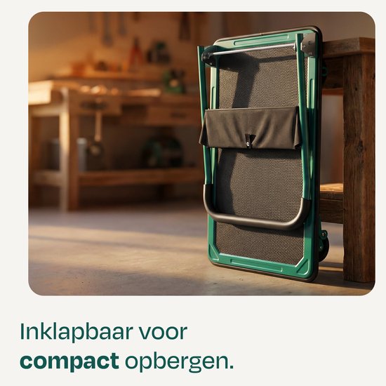 VONROC Plateauwagen – inklapbaar – draagvermogen max 300 kg – groot laadplatform 90x60 cm - transportwagen - inclusief spanbanden