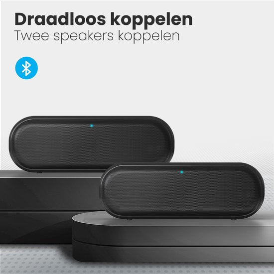 Auronic Bluetooth Speaker - Draadloze Muziek Box - 20 uur lang muziek luisteren - Extra Bass - Zwart