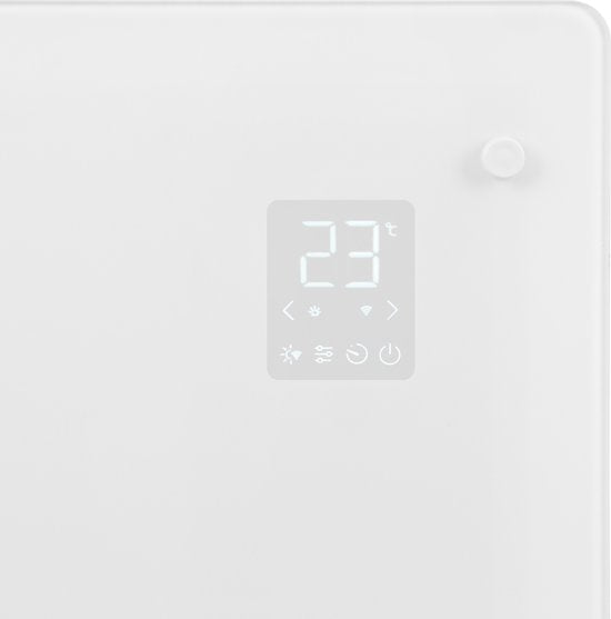 VONROC Luxe Elektrische kachel – 500W/1000W - Verwarmt Ruimtes Tot 12m2 - Met App – Instelbare Thermostaat & Timer - Wit