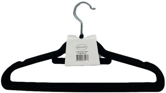 Ceruzo Kledinghangers Zwart – 50 – Anti-Slip – Draaibare Haak