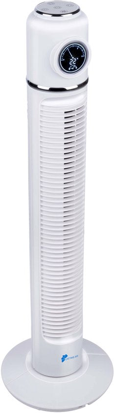 Lifetime Air Torenventilator - 76 cm Kolomventilator met Afstandsbediening - Oscillerende Ventilator met 3 Snelheden en 3 Windstanden - Timerfunctie en LCD Display - 40W - Wit