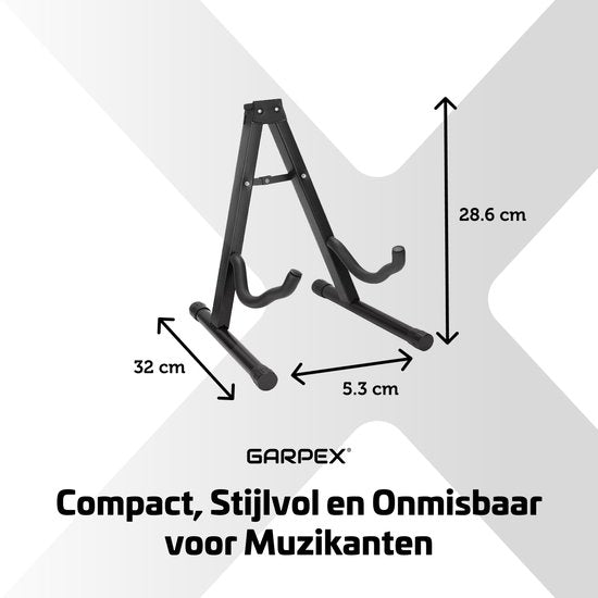 Garpex® Universele Gitaarstandaard - Draagbaar - Stabiel