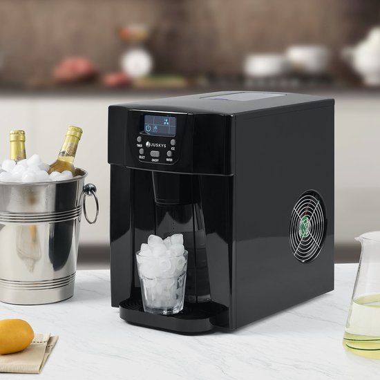 Juskys IJsblokjesmachine - PIML200L - Incl. Dispenser - Zwart