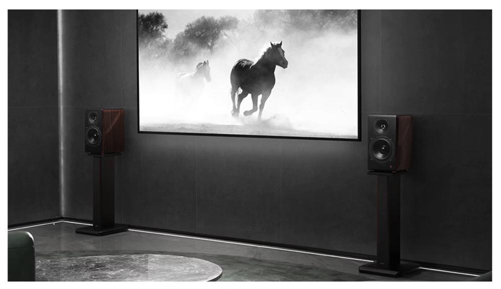 Edifier - S3000MKII Premium Actieve 2.0 Speakers - 256 W RMS - Zwart & Bruin Hout - Hi-Res Audio & Bluetooth 5.0 - Draadloos Verbonden Systeem - Ultieme Geluidservaring