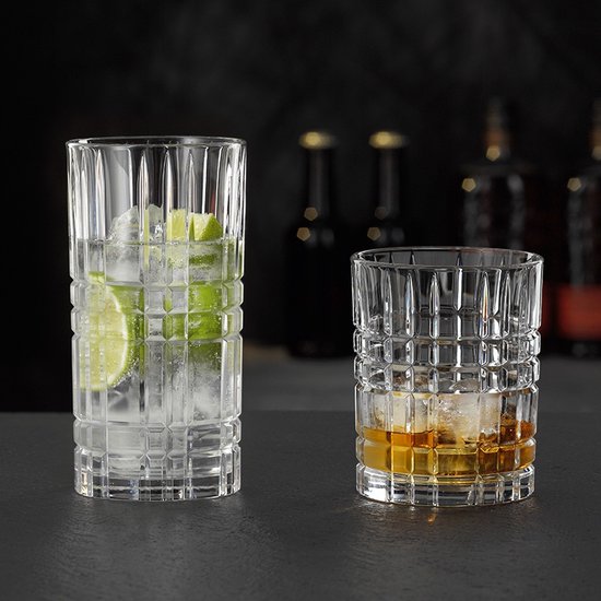 Nachtmann - Square Whiskey- en Longdrinkglazen - Set 12-delig - Whiskey - Longdrink