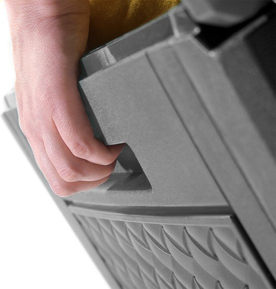 Opbergbox 310L UV-Bestendig Weerbestendig Wielen Tuinbox Rotan-look Antraciet
