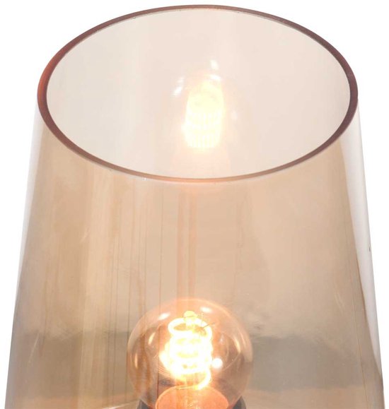Tafellamp Ancilla 3103ME Messing E27 fitting Touch on/off - Klassiek design van Steinhauer - Gemaakt van metaal, glas en elektronica - 180 cm snoer - Voor binnen gebruik