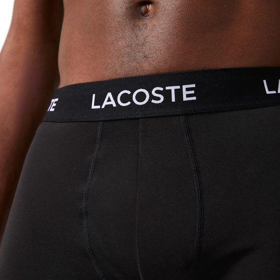 Lacoste Boxershorts Heren Microfiber Zwart 3-Pack - Maat L