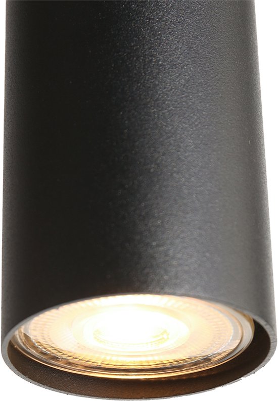Steinhauer - hanglamp - Reflexion - zwart - glas metaal - design lamp - E27 GU10 - 3796ZW