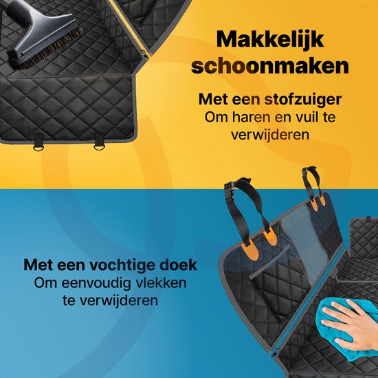 Jake and Jacky Hondendeken Auto Achterbank en Kofferbak Luxe - Autodeken hond - Beschermhoes - Hondenkleed - Inclusief Opbergtas & Autoriem - 137x148 cm