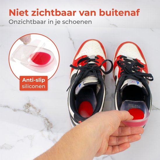 Nuvance - Hielspoor Zooltjes - Hielbeschermers - Inlegzolen - Hielspoor - 2 Stuks voor Maat 34-38 - Rood